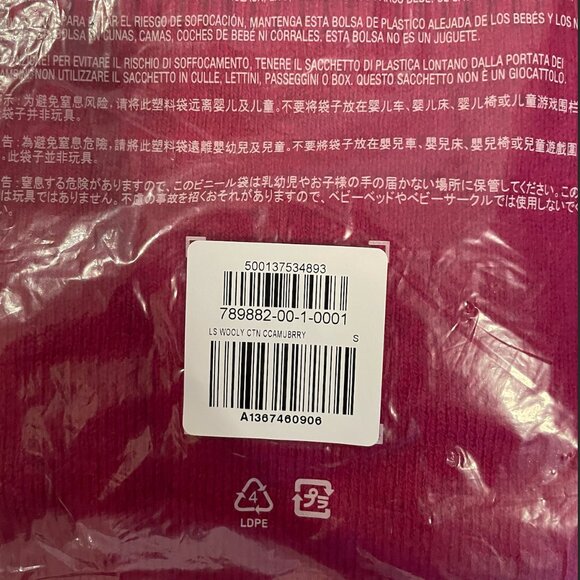 NWT BANANA REPUBLIC PERFECTLY SOFT CREW-NECK SWEATER--SMALL--PINK--IN PACKAGING - Picture 5 of 5